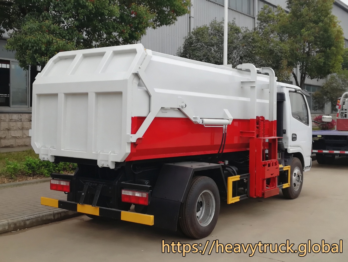 Hook Lift Garbage Truck dongfeng 6cbm side loader garbage truck