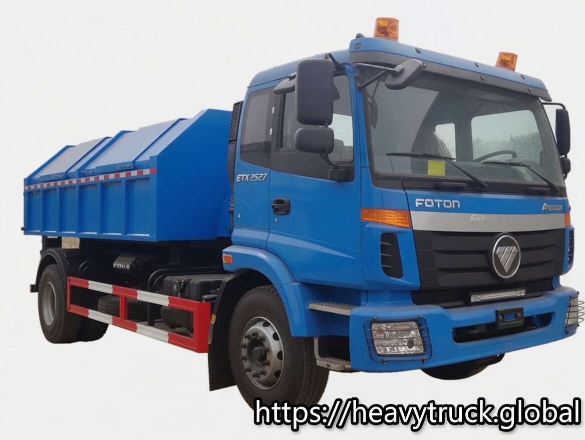 Hook Lift Garbage Truck foton 8cbm hook lift garbage truck