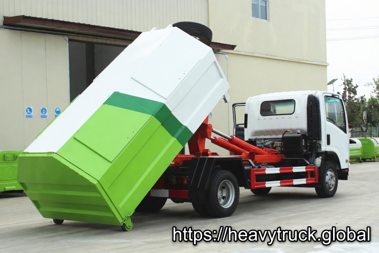 Hook Lift Garbage Truck isuzu 8cbm hook lift waste truck