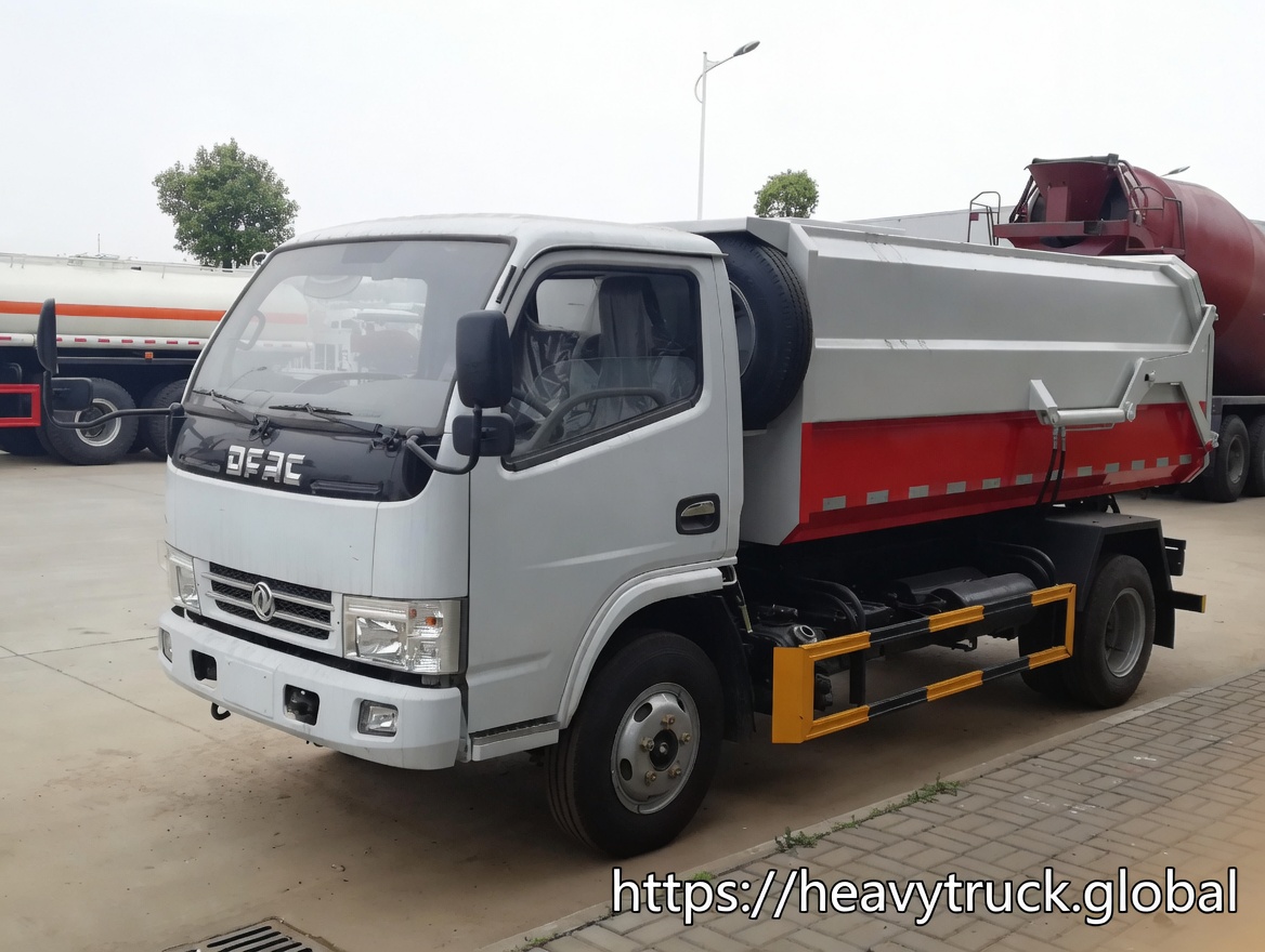 Hook Lift Garbage Truck dongfeng 6cbm side loader garbage truck