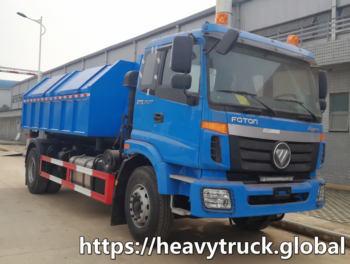 Hook Lift Garbage Truck foton 8cbm hook lift garbage truck