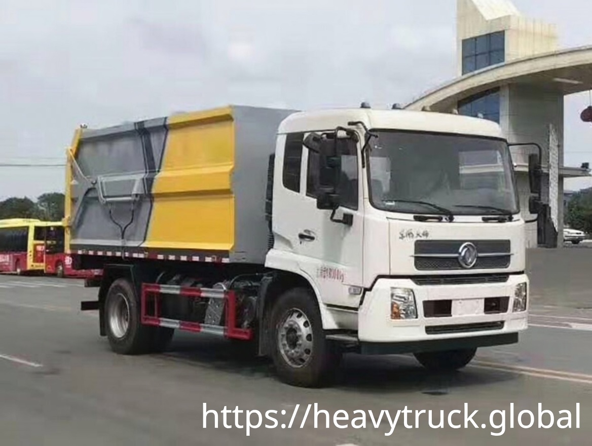 Hook Lift Garbage Truck dongfeng 12 cbm refuse compactor truck